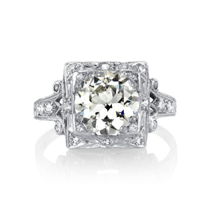 Oscar Heyman Art Deco Platinum Diamond Ring
